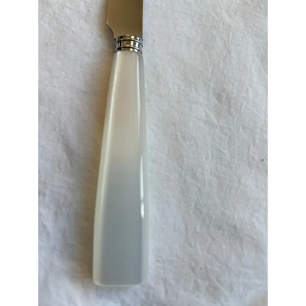 NEW Sabre Paris Icône White Dinner Knife 18/10 Stainless Acrylic